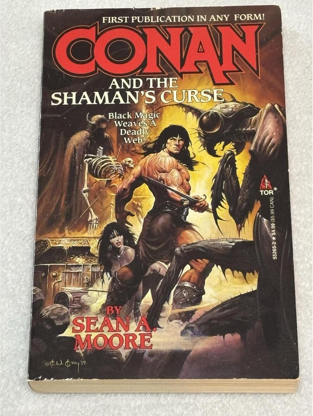 Conan And The Shamans Curse by Sean A. Moore FIRST EDITION || VTG PB